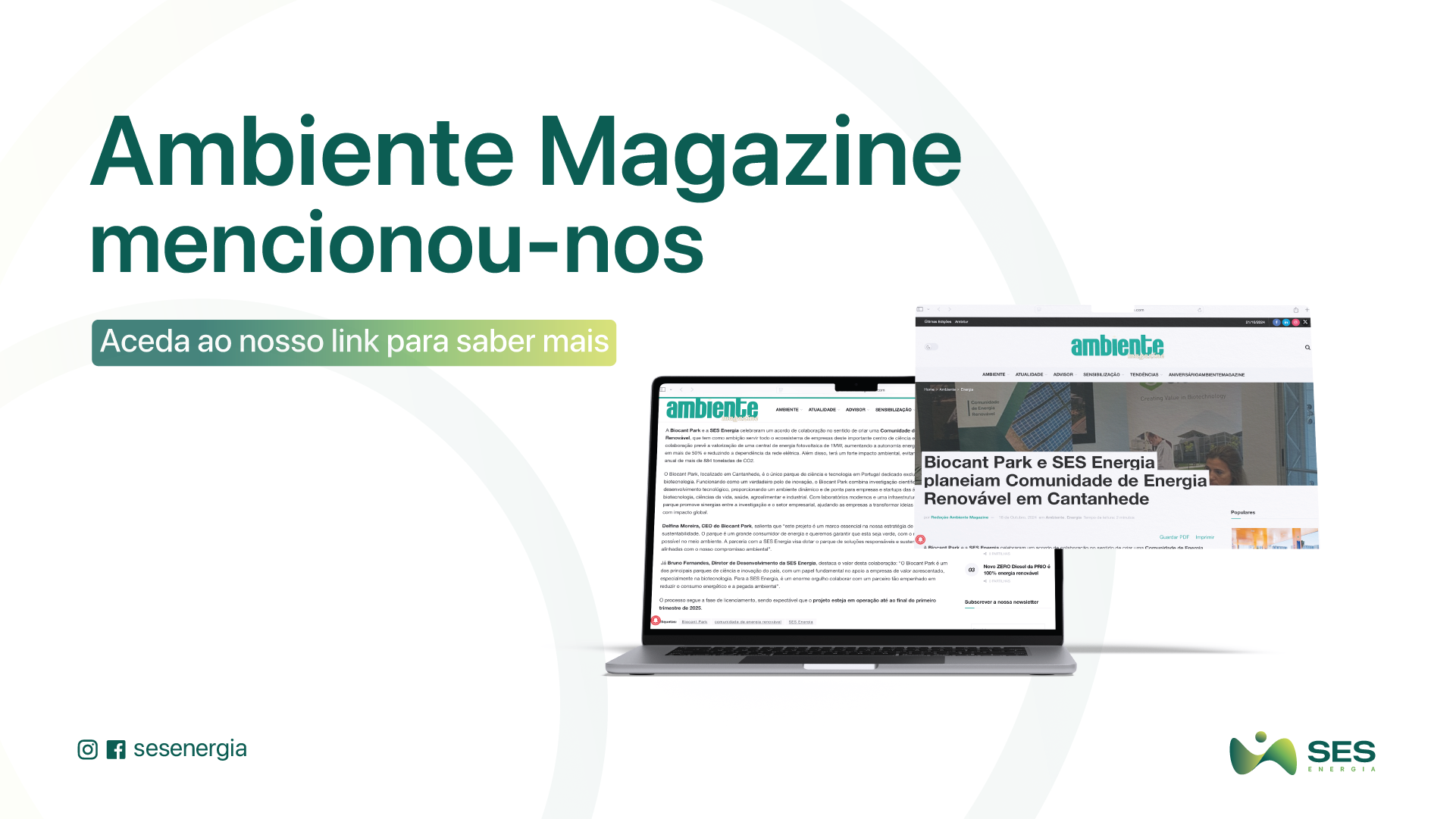 Ambiente Magazine mencionou-nos 1